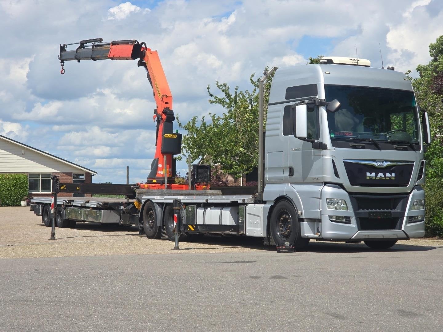 MAN TGX 26.400 CAMION-GRUE 34002 34tm PALFINGER ! EURO6 ! DK, Argent ou Gris, Achat, Euro 6, Entreprise