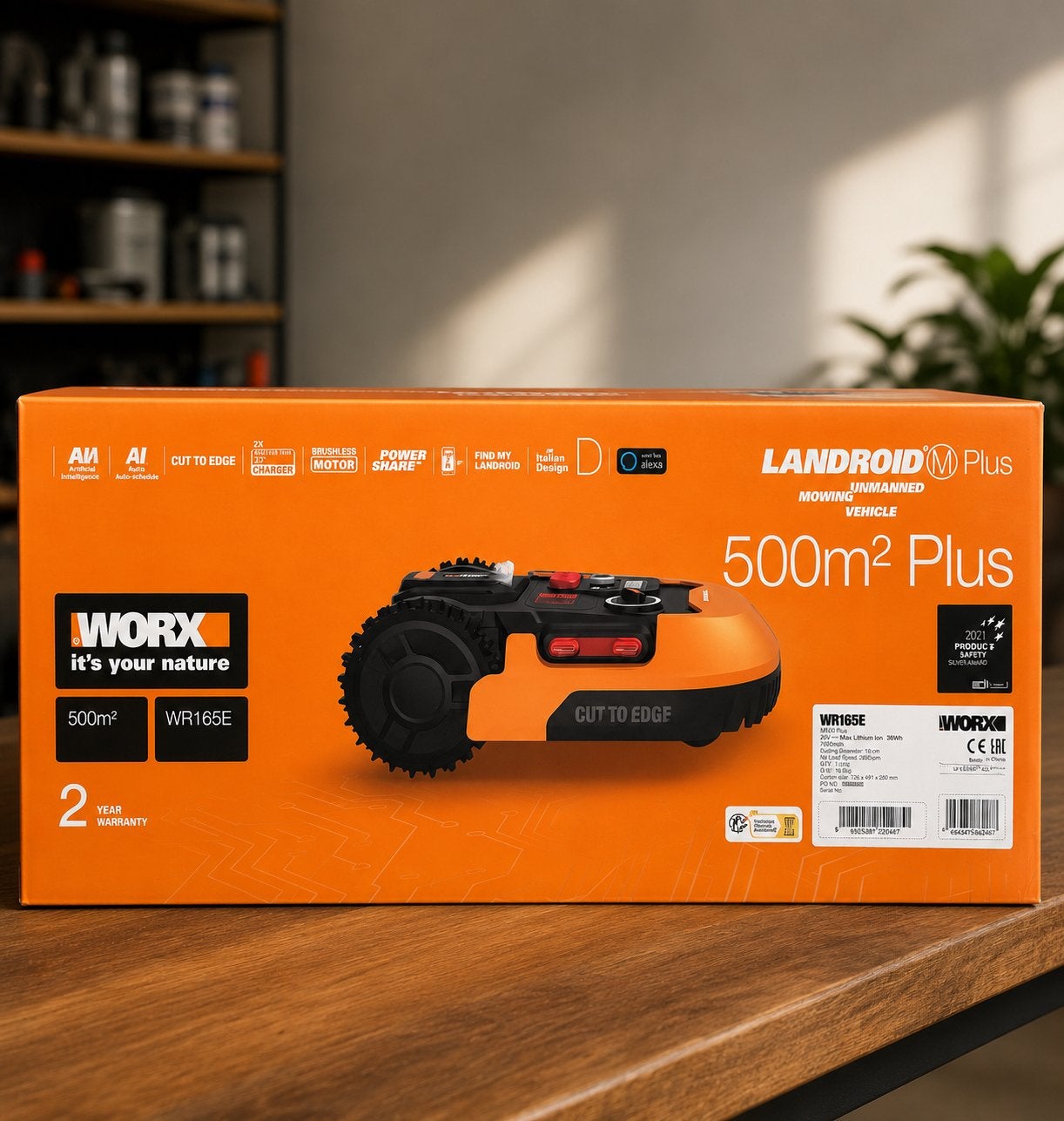 Robot tondeuse WORX Landroid M Plus WR165E 500 m², Enlèvement ou Envoi, Neuf