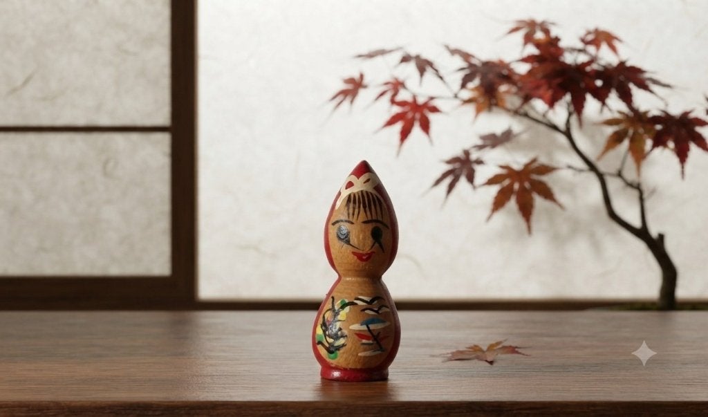 Joli donguri (glands et glands) Kokeshi, Antiquités & Art, Art | Art non-occidental, Japon, Bois, 4 cm, Poupée