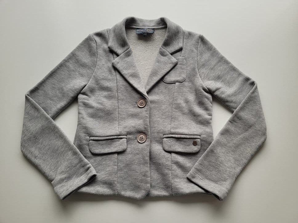 Lichtgrijze blazer Terre Bleue maat 152 / 12j, Kinderen en Baby's, Meisje, Trui of Vest, Ophalen of Verzenden, Zo goed als nieuw