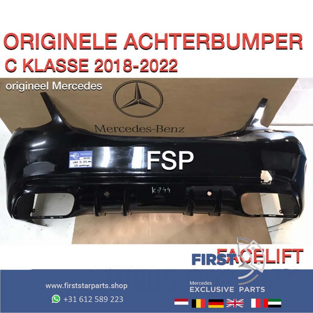 W205 S205 FACELIFT 2020 C63 AMG ACHTERBUMPER + DIFFUSER ZWAR, Arrière, Utilisé, -, -