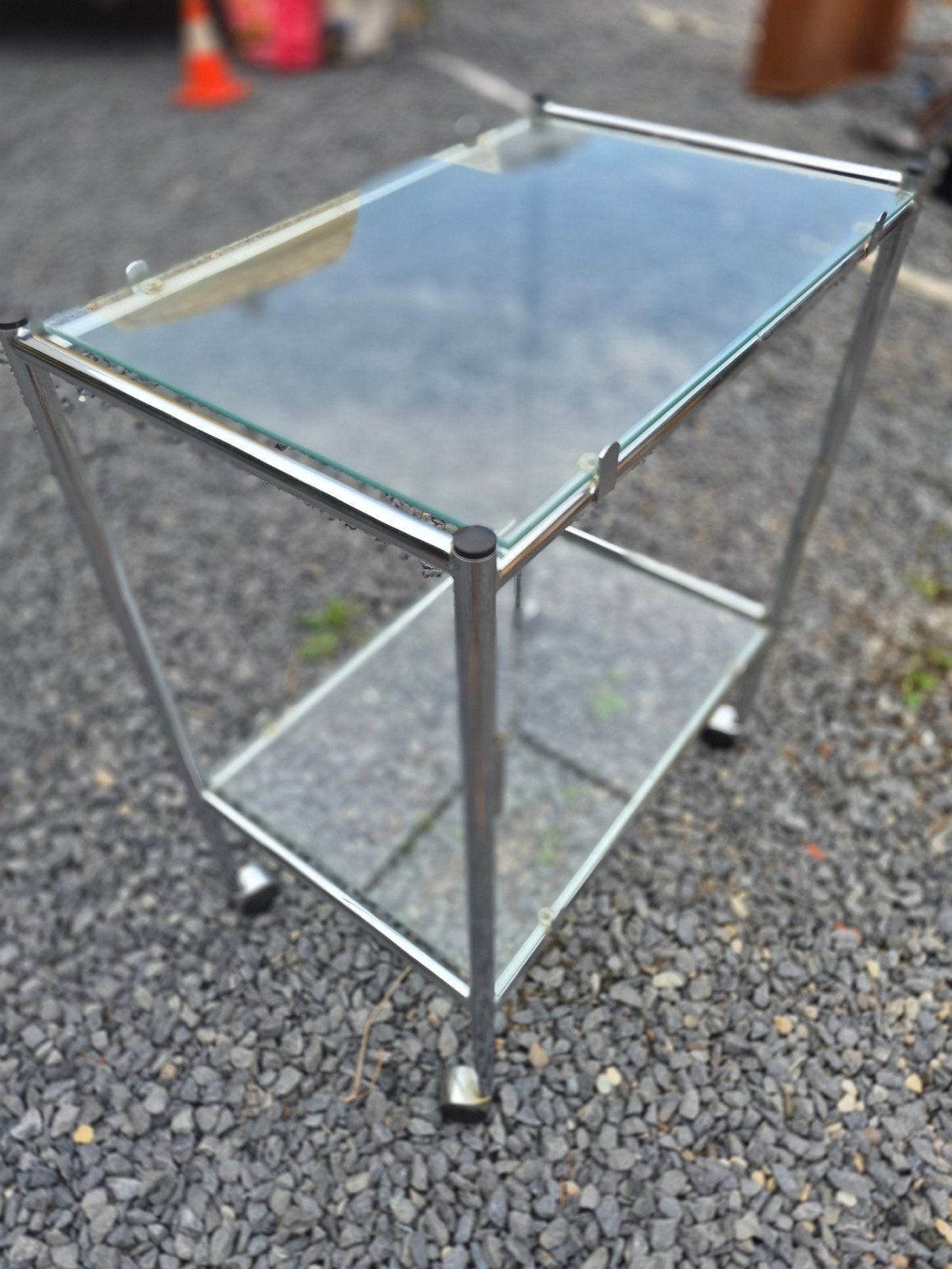 desserte/chariot de bar sur roulettes, Maison & Meubles, Enlèvement, Verre
