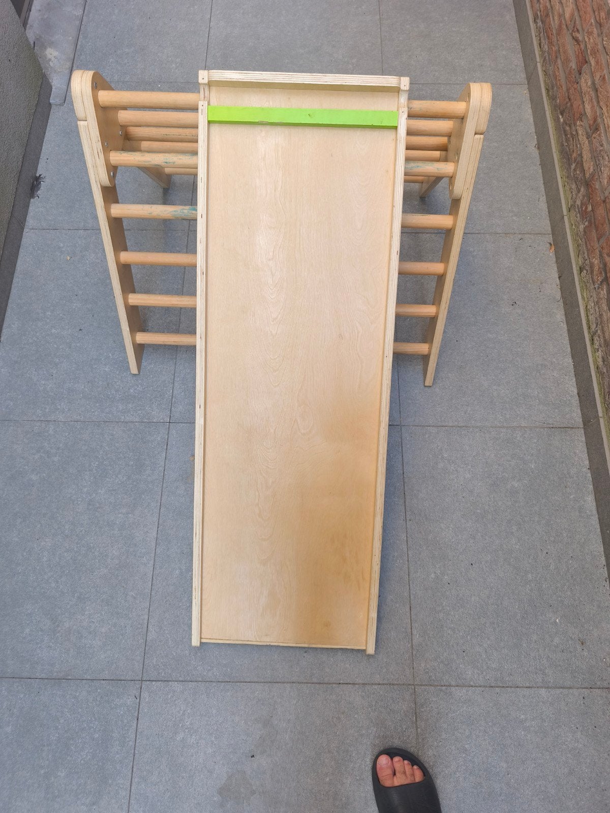 Montessori Klimrek met Glijbaan/Klimplank – Houten Speeltoes, Ophalen