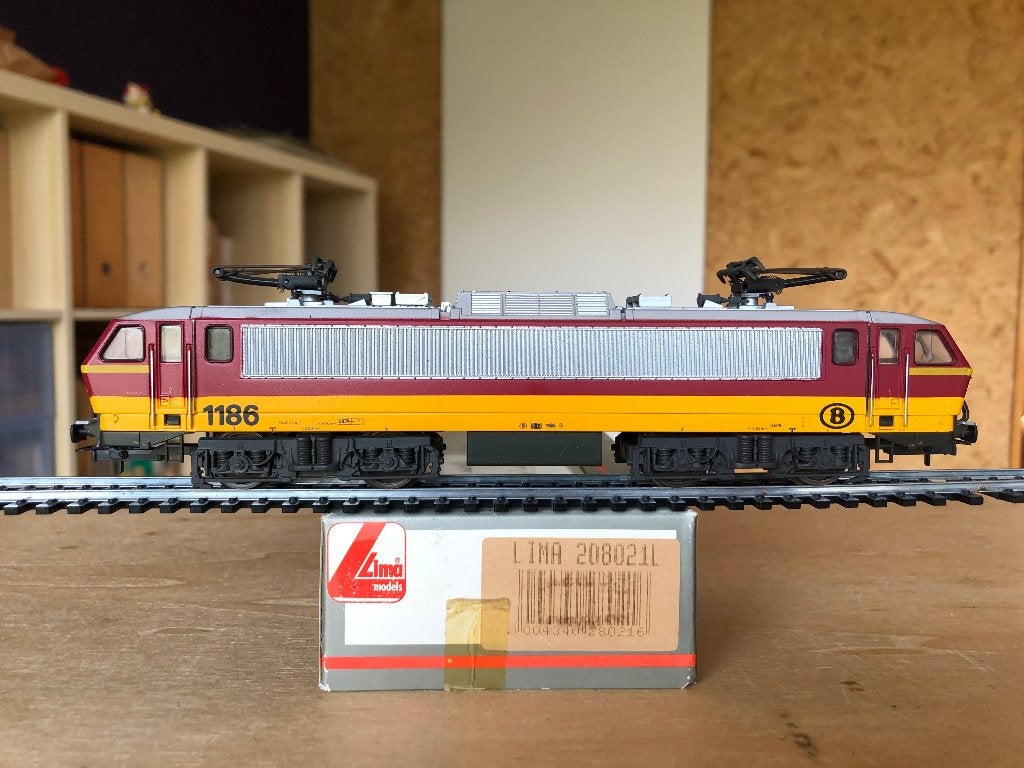 LIMA 208021L SNCB  LOCOMOTIVE ÉLECTRIQUE HLE 1186 HO, Analogique, Locomotive, Lima, Envoi