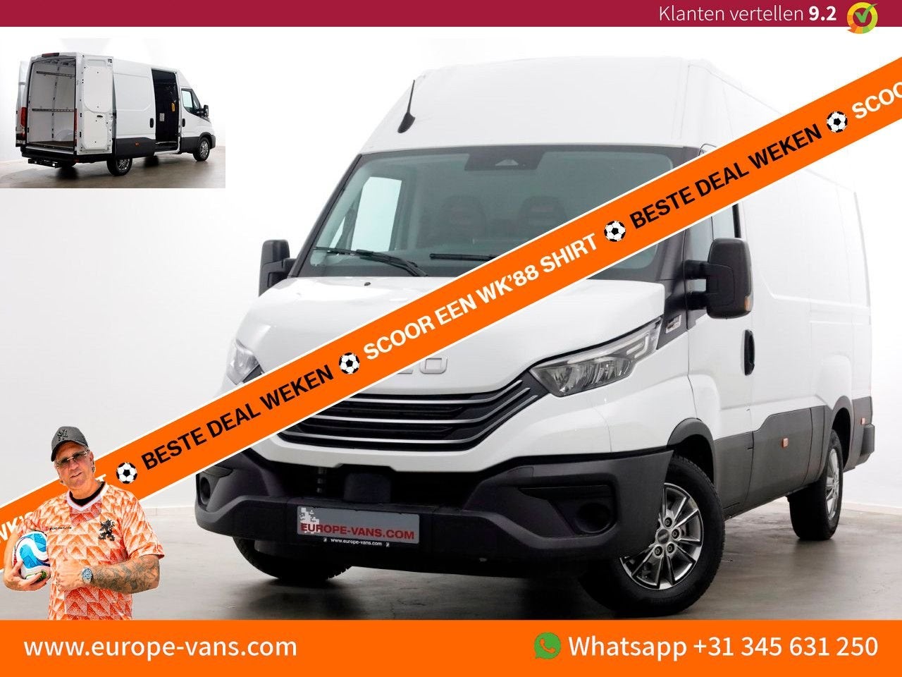 Iveco Daily 35S21 3.0 210pk L2H2 HiMatic Automaat LED/Airco/, Auto's, Bestelwagens en Lichte vracht, Automaat, Parkeersensor, Iveco