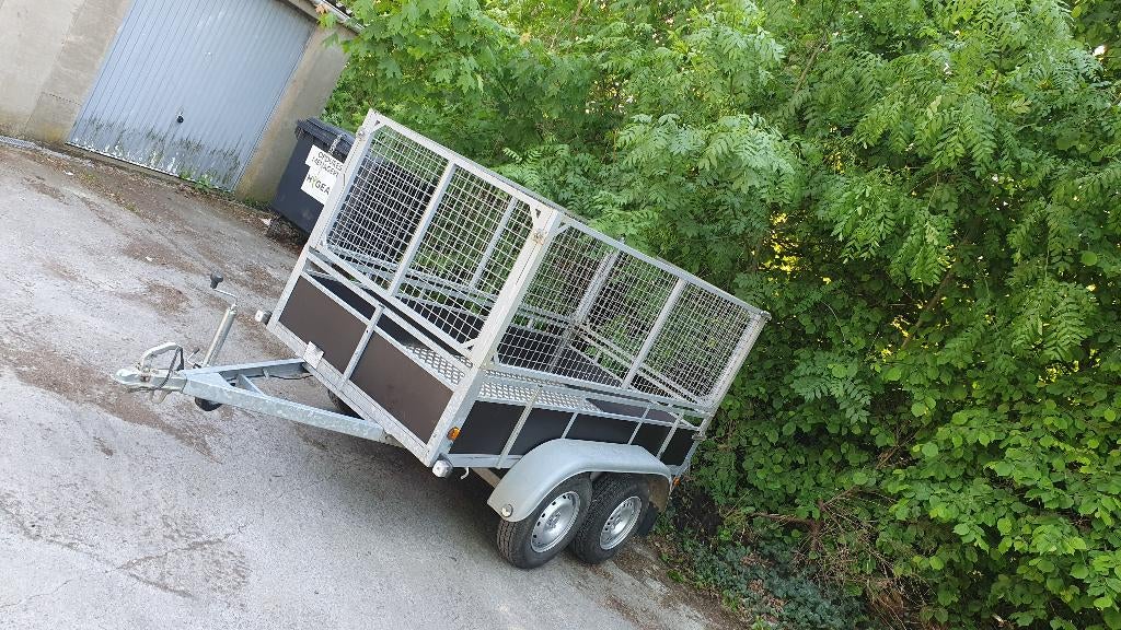 Remorque double essieux 750kg avec papier certificat, Enlèvement ou Envoi, Comme neuf