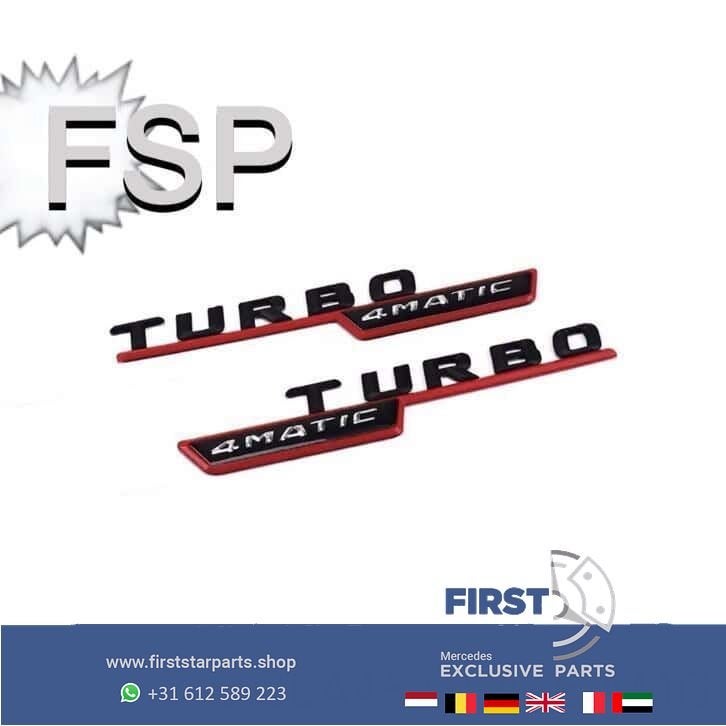 AMG Turbo embleem W176 A45 W117 CLA45 W156 GLA45 logo L/R 45, Gebruikt, -, -, Ophalen of Verzenden