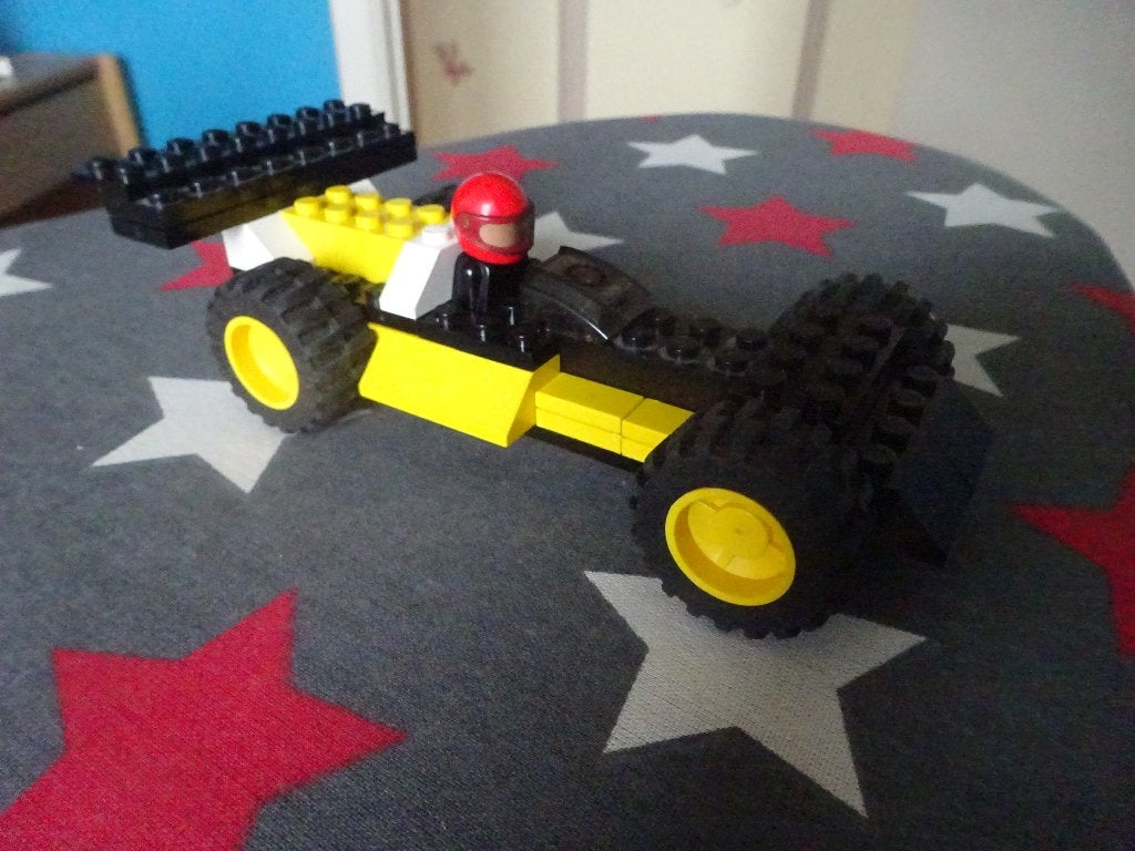 LEGO Vintage 695 raceauto en personage, Ophalen of Verzenden, Gebruikt, Lego