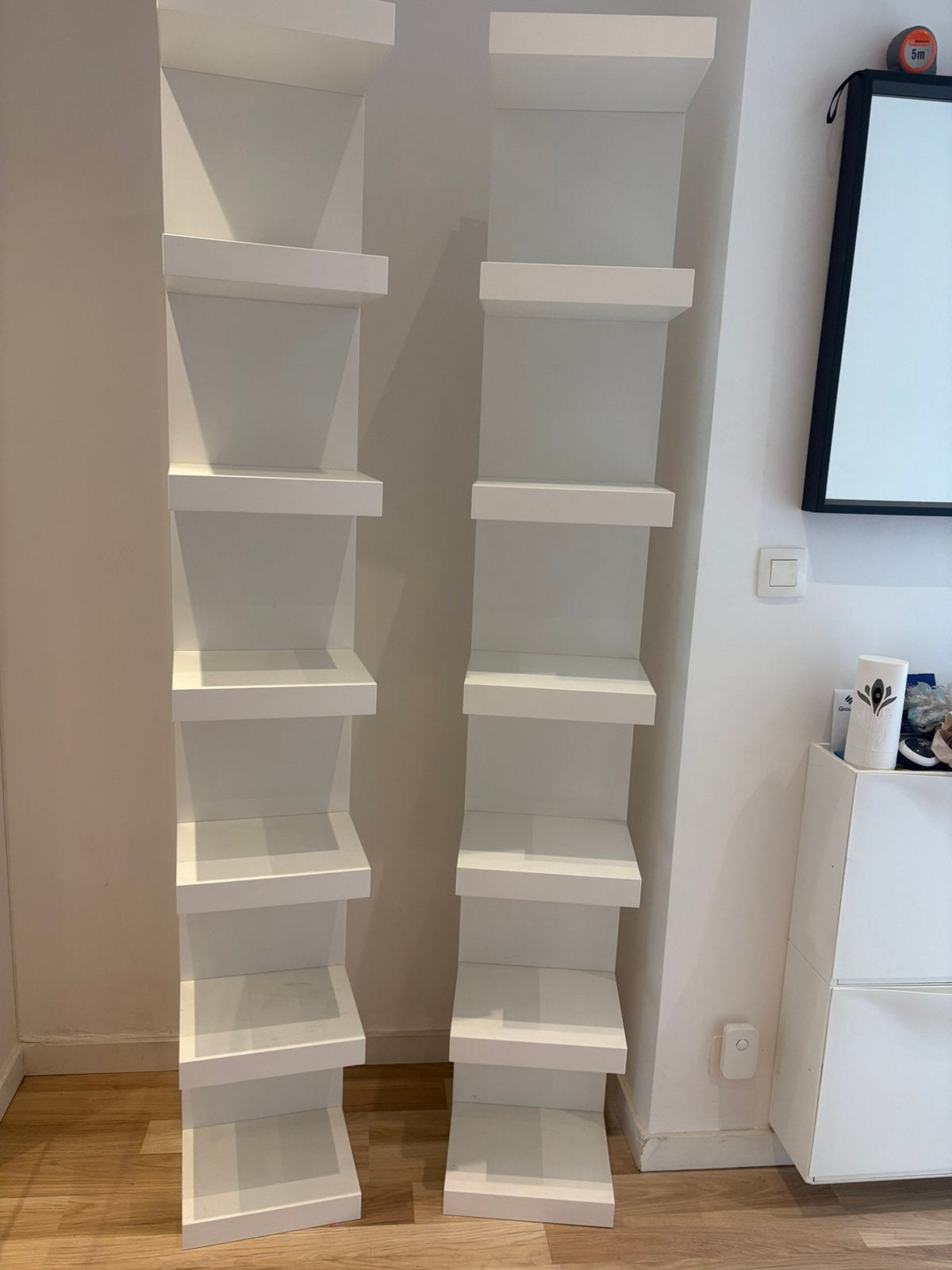 Etageres blanches, Maison & Meubles, Enlèvement, Utilisé