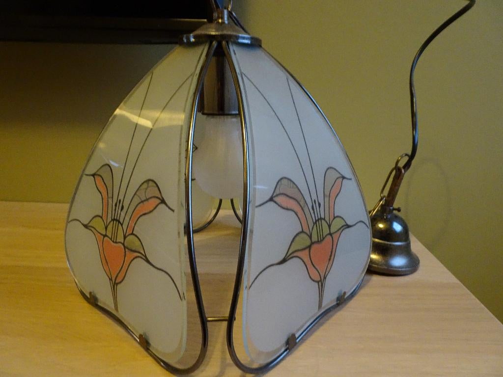 hanglamp GLAS, Huis en Inrichting, Ophalen, 75 cm of meer, Retro, Glas