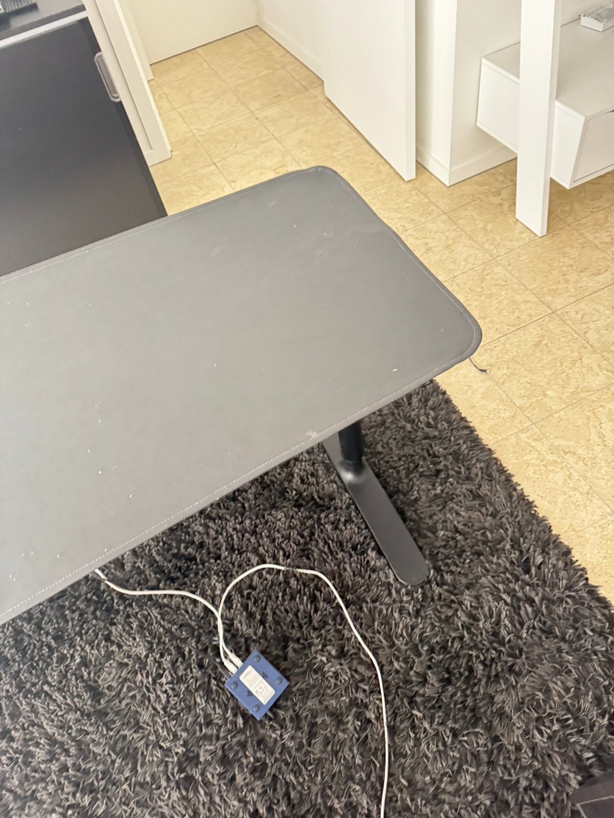 Ikea bureel op imitatie lederen laken., Enlèvement, Comme neuf, IKEA