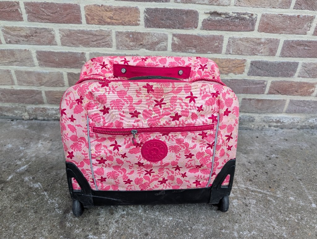 Boekentas trolly kipling, Ophalen of Verzenden, Zo goed als nieuw, Roze, Rugtas