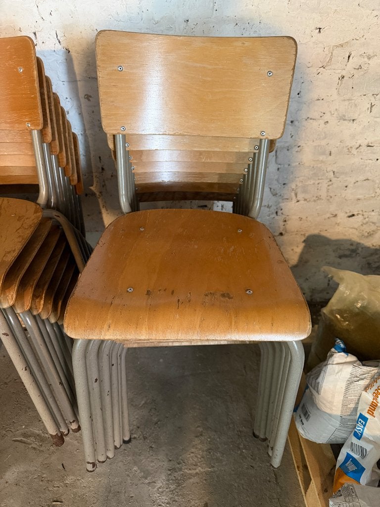 Stoelen, Ophalen, Gebruikt, Metaal, Vintage, retro, metaal, refter, bureau