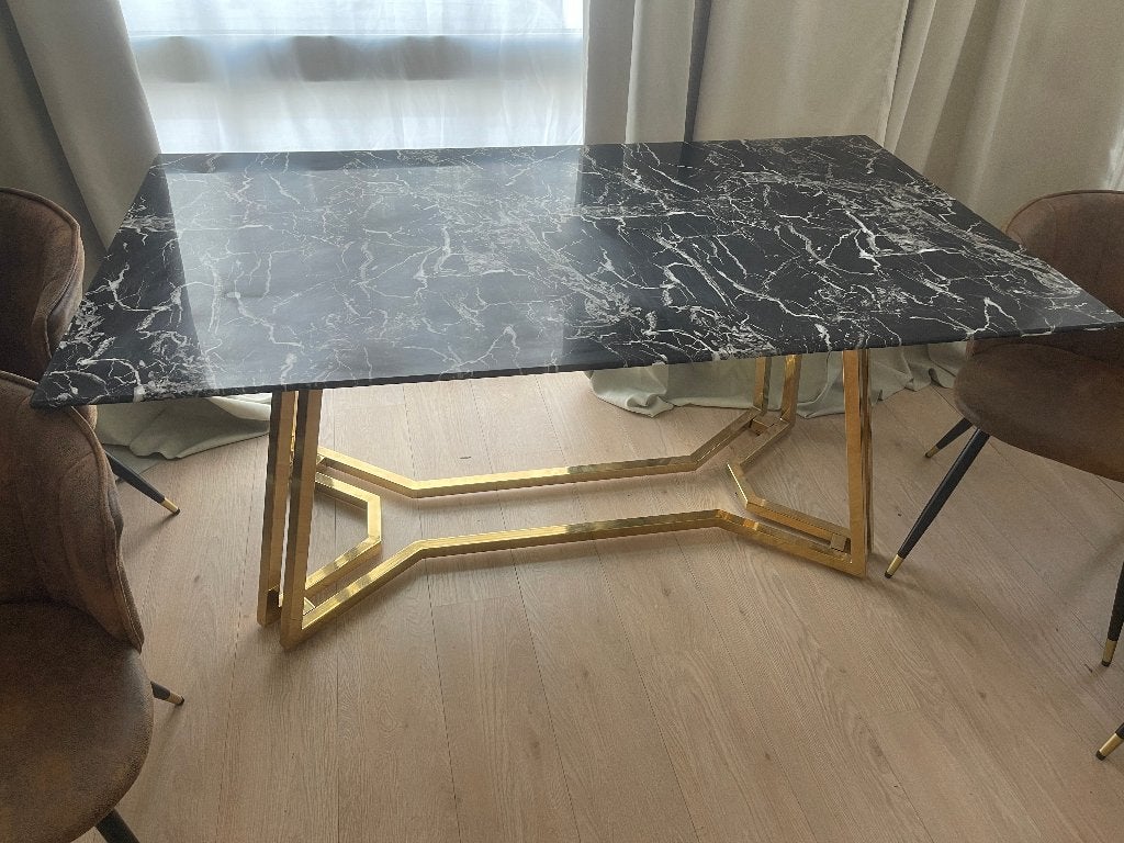 Design eettafel (+ optie 4 stoelen) 85 euro, Huis en Inrichting, Ophalen, Zo goed als nieuw, Metaal