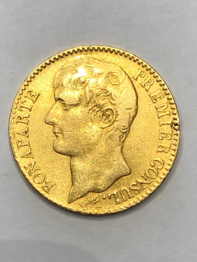 Munt goud France 40 FR Napoleon Premier Consul AN 12 A, Postzegels en Munten, Ophalen of Verzenden, Frankrijk, Losse munt, Goud