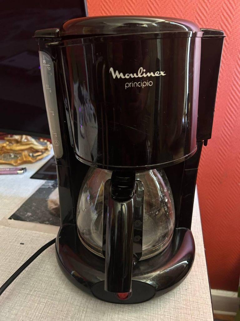 Cafetière à filtre Moulinex Principio noire 10-15 tasses, Electroménager, Réservoir d'eau amovible, Enlèvement ou Envoi, Autres types