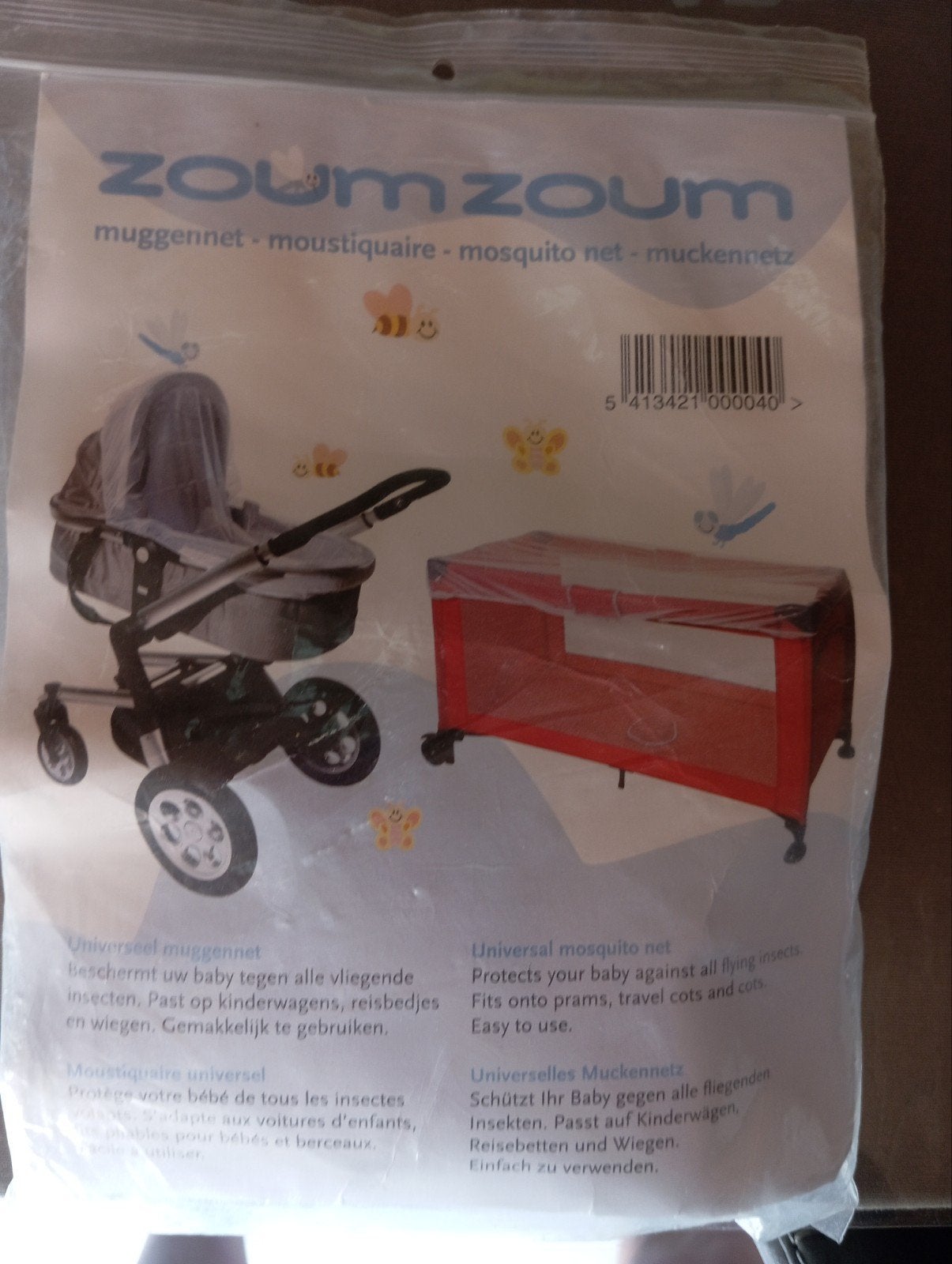 Muggen net voor buggy of park, Enlèvement