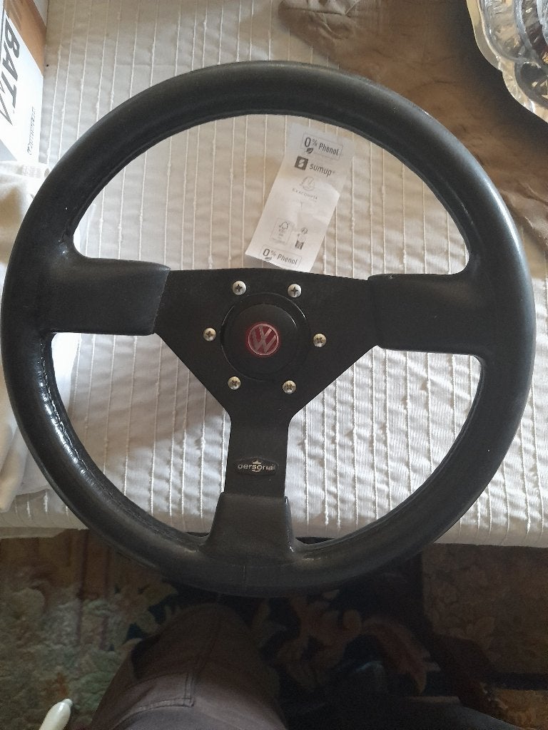 Volant sport personnel avec moyeu VW, Autos : Pièces & Accessoires, Commande, Honda, Volkswagen, Utilisé, Enlèvement ou Envoi