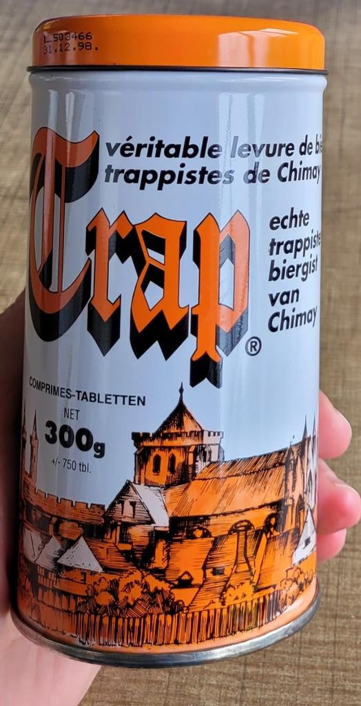 Blikken doosje: Trap Trappisten Biergist - Chimay, Ophalen of Verzenden, Gebruikt, Verpakking