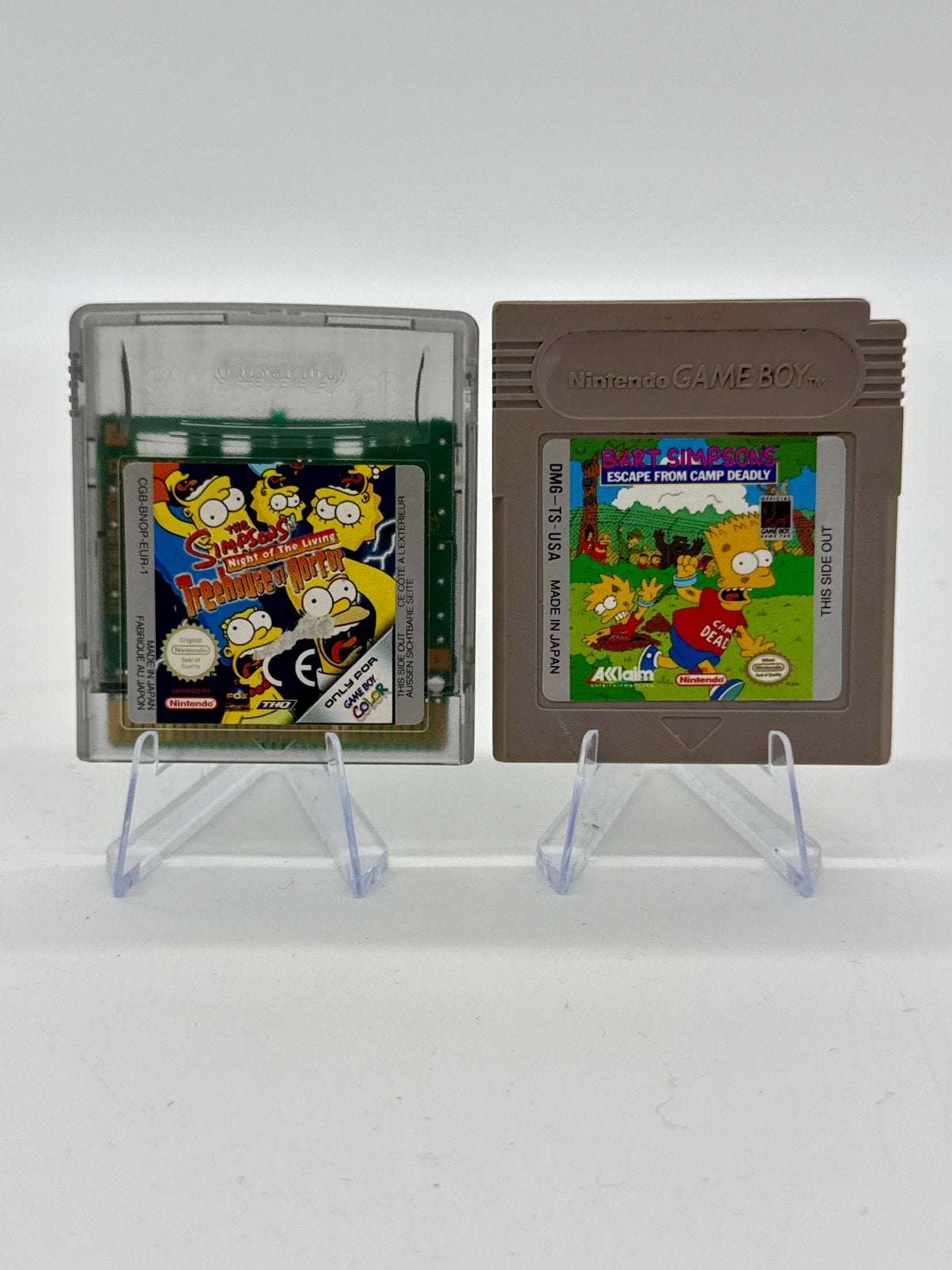 The Simpsons Treehouse Horror + Escape Camp Nintendo Gameboy, Enlèvement ou Envoi, 1 joueur, Ordinateurs reliés, Aventure et Action
