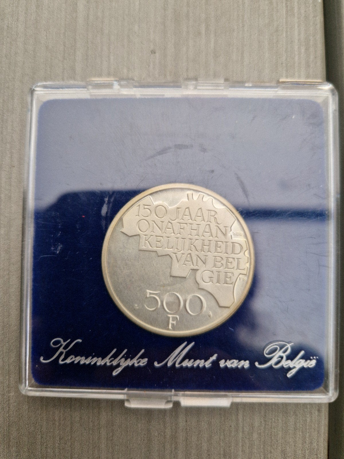 Belgische 500 Frank 1980 – 150 jaar Onafhankelijkheid, Ophalen of Verzenden, Zilver