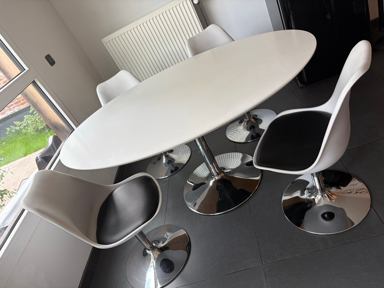 Tafel met 4 stoelen, Huis en Inrichting, Ophalen, Gebruikt, Vier