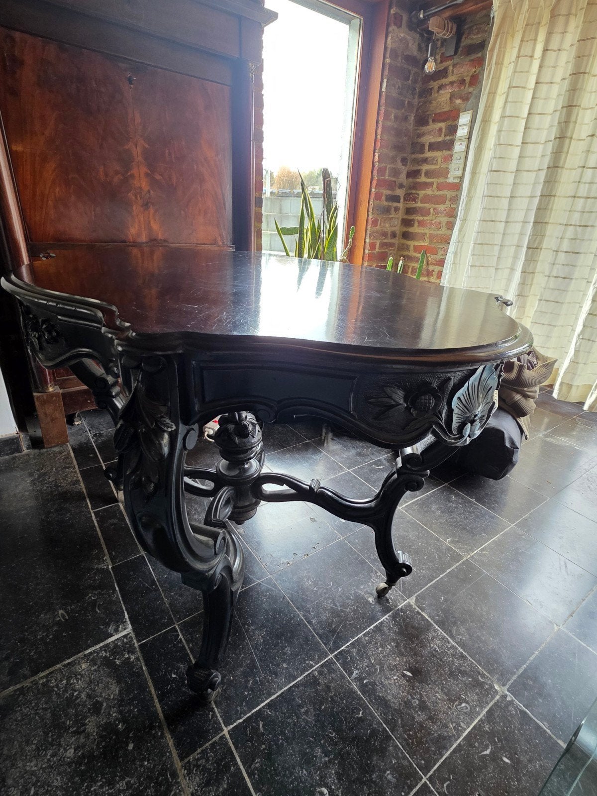 Table style Napoléon III - bois massif sculpté, Antiquités & Art, Enlèvement