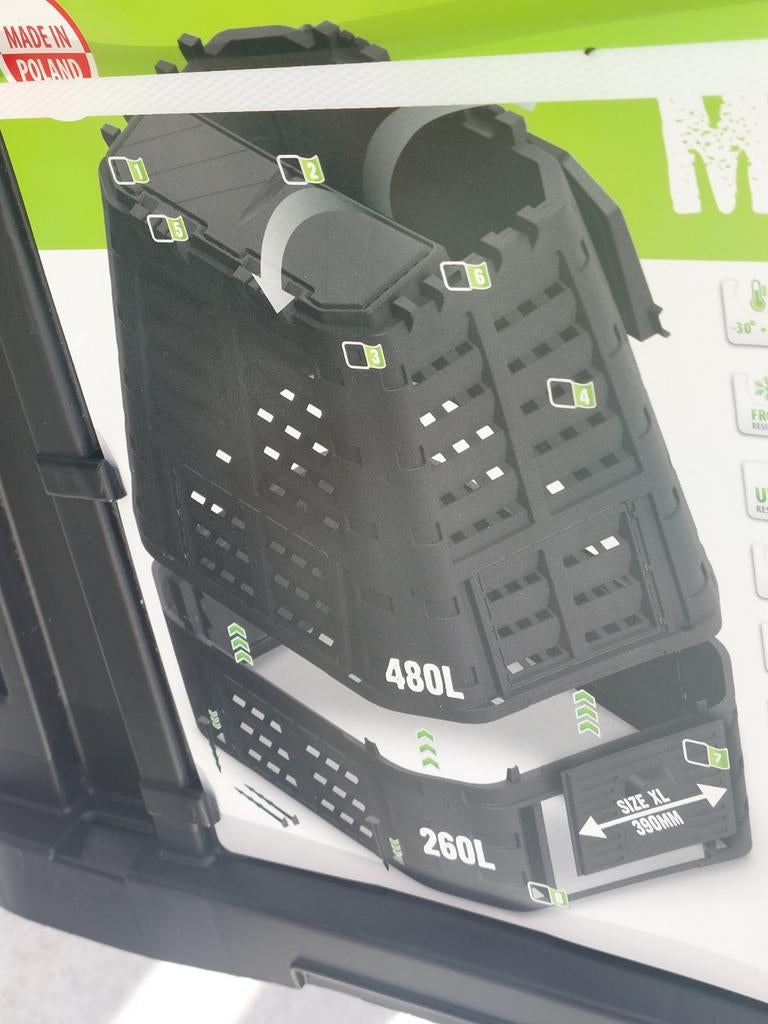 Gloednieuw compostvat - nog in de verpakking 480l, Enlèvement, Neuf