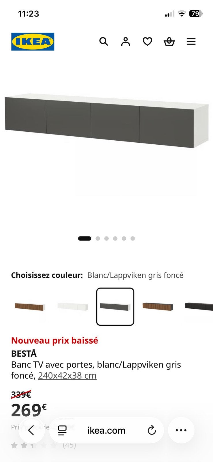 Meuble tv IKEA, Enlèvement, Utilisé