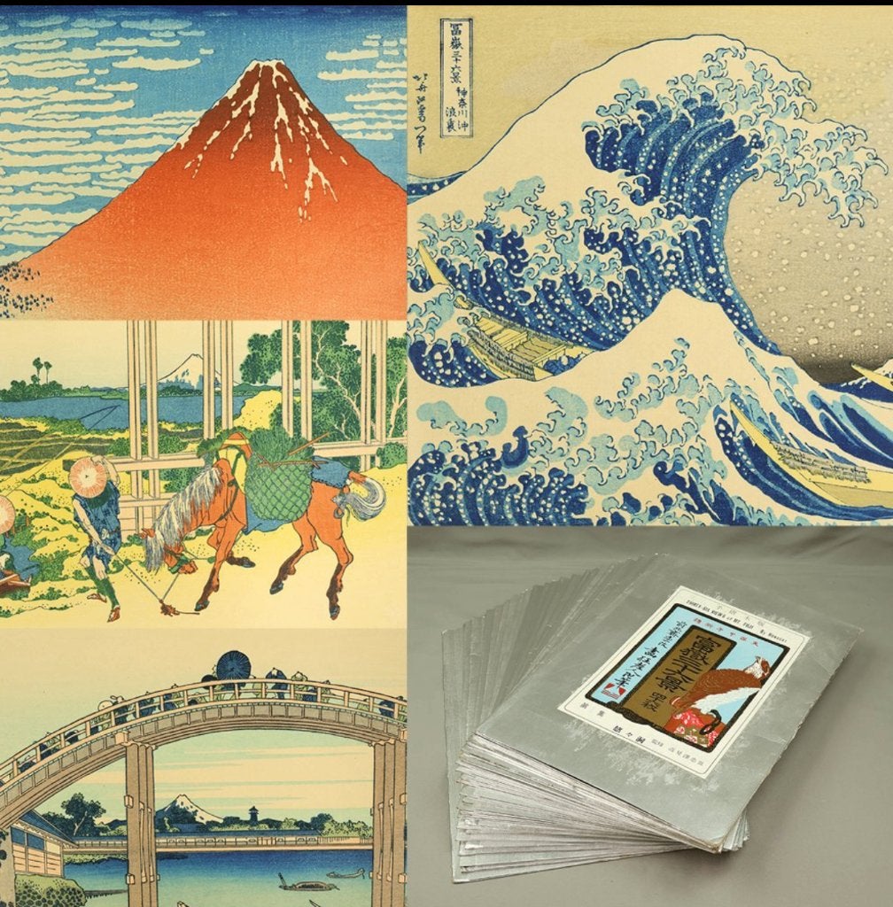 36 Views of Mount Fuji - Complete Series - Japanese prints, Antiquités & Art, Art | Art non-occidental, Enlèvement ou Envoi, Japon