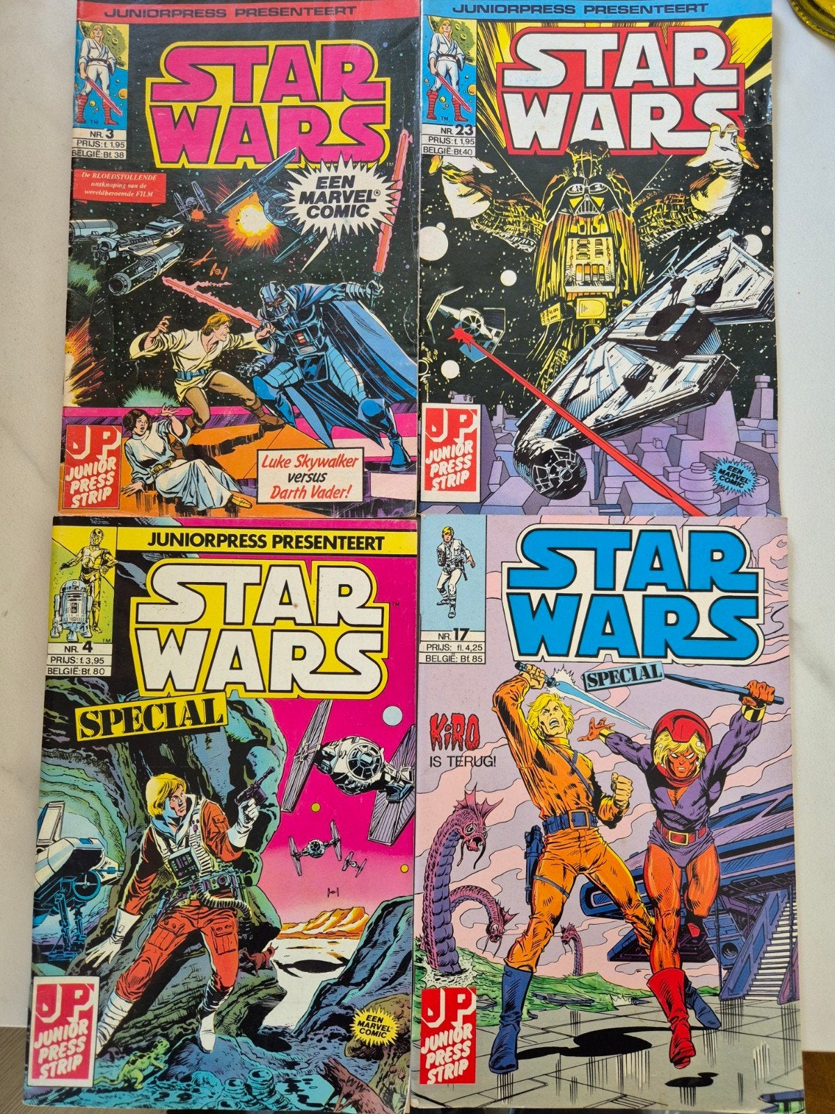 Lot de 4 bandes dessinées vintage Star Wars — Juniorpress St, Livres, Enlèvement ou Envoi
