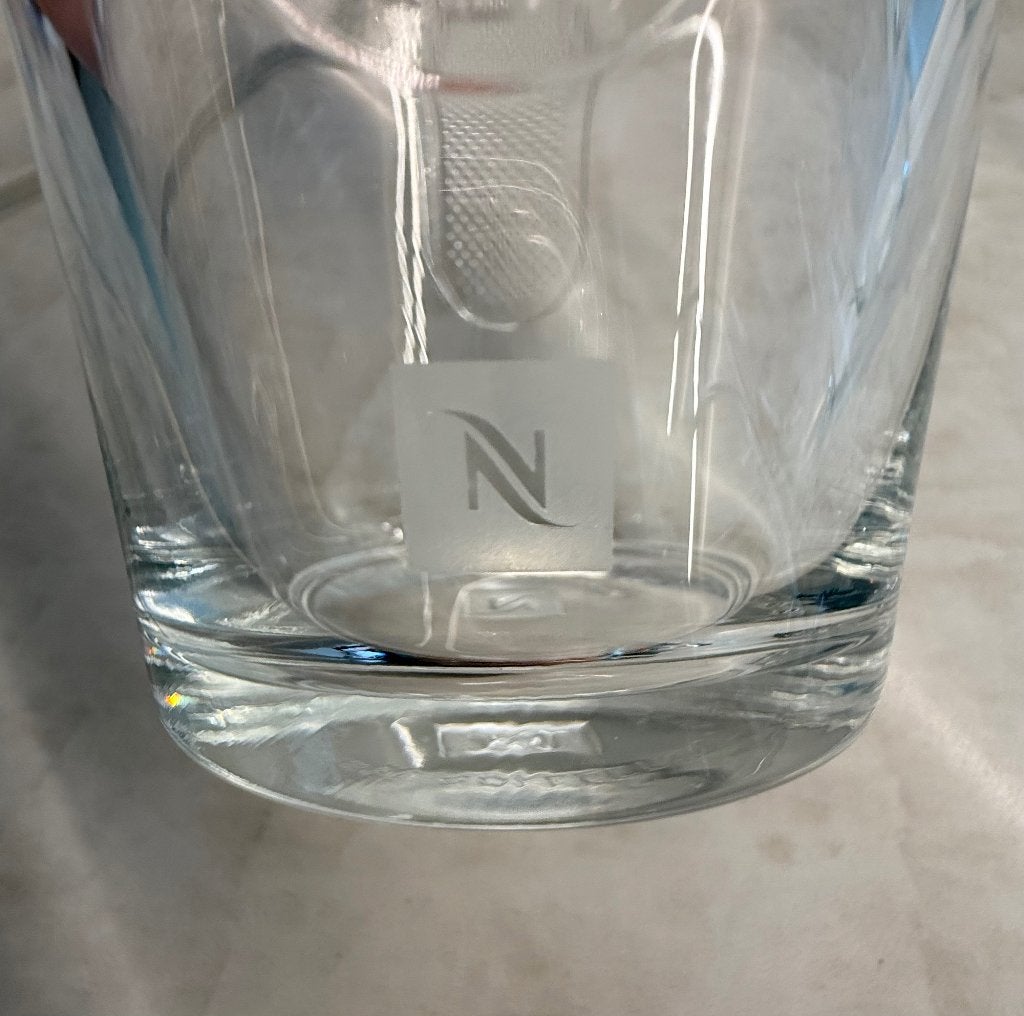Nespresso: 4 Glazen koffietassen, Verzamelen, Glas en Drinkglazen, Ophalen, Zo goed als nieuw, Overige typen