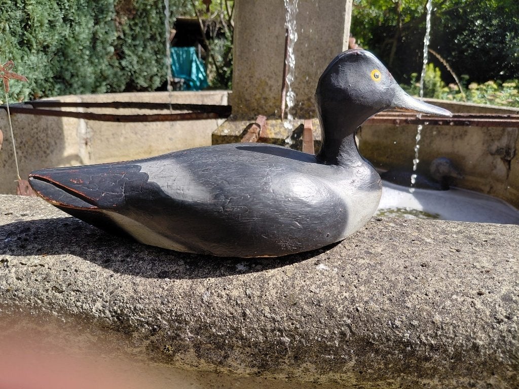 Vintage houten eendenlokvogel – duck decoy - volkskunst, Antiek en Kunst, Ophalen of Verzenden