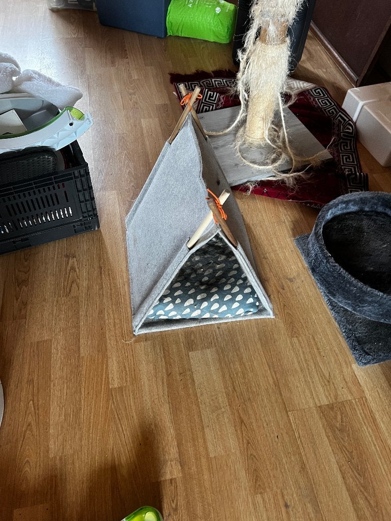Kattenhuis met kussen, Animaux & Accessoires, Accessoires pour chats, Enlèvement, Comme neuf