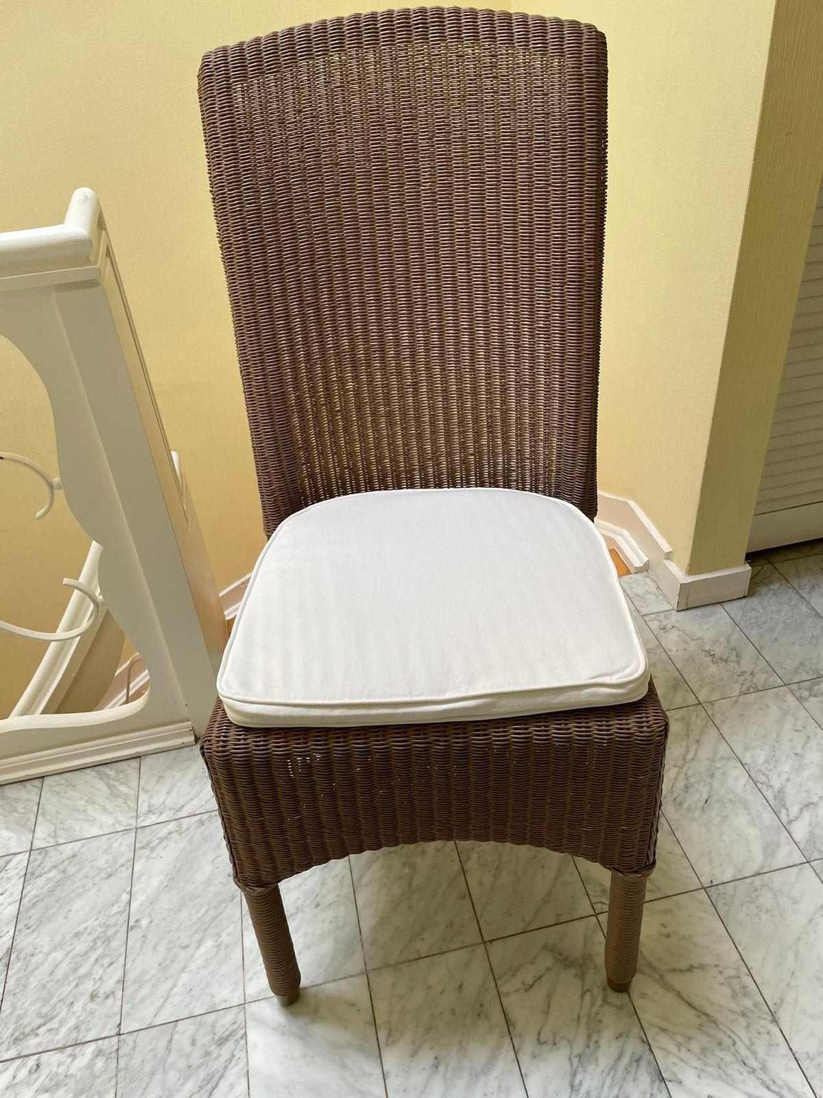 4 eetkamerstoelen Lloyd Loom original, Enlèvement, Comme neuf, Brun, Quatre