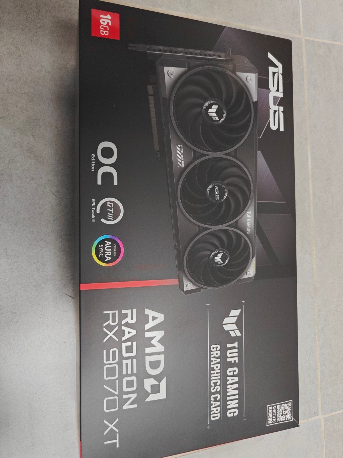 ASUS TUF Gaming RX 9070 XT, Ophalen, GDDR6, AMD, PCI