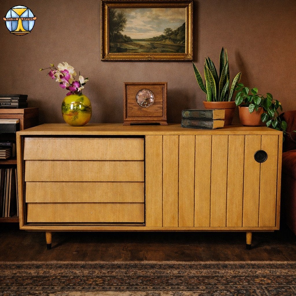 Vintage Dressoir / Sideboard ERICH STRATMANN Oldenburger, Gebruikt, 100 tot 150 cm, Ophalen of Verzenden, 3 of 4 laden