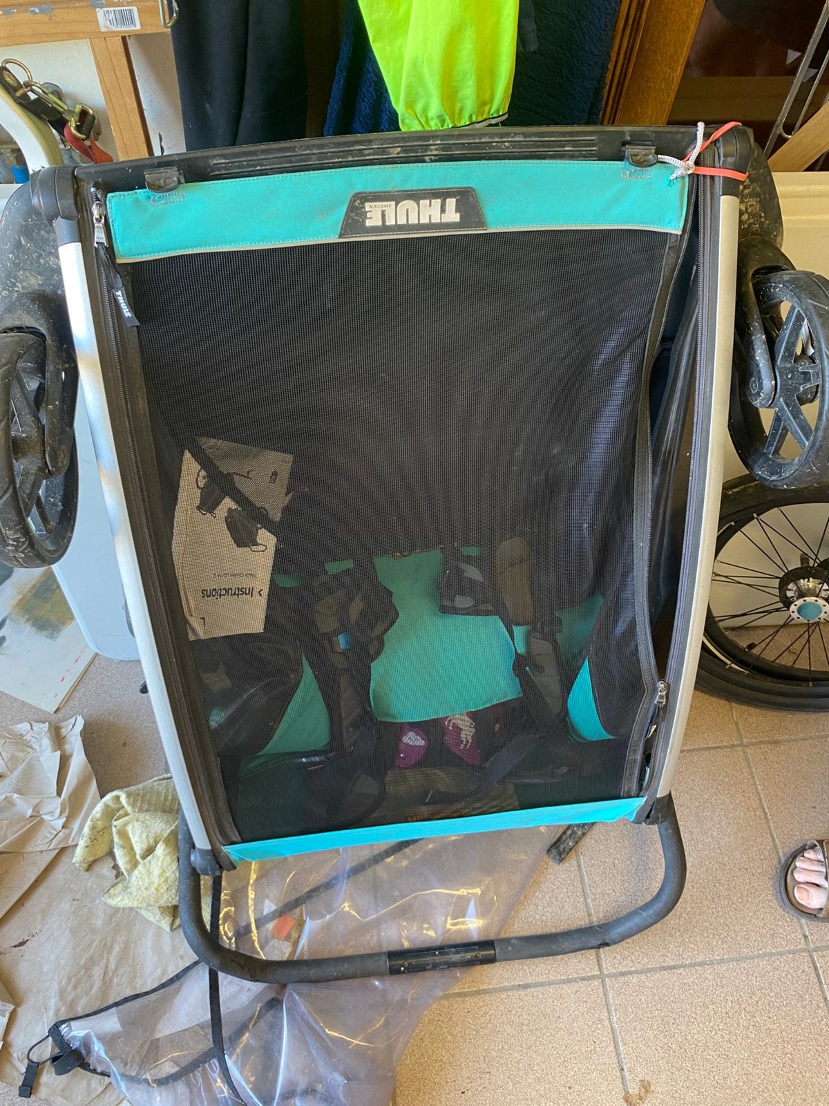 Thule fietskar - Model Lite, Fietsen en Brommers, Ophalen, Gebruikt, Vering, Kinderkar