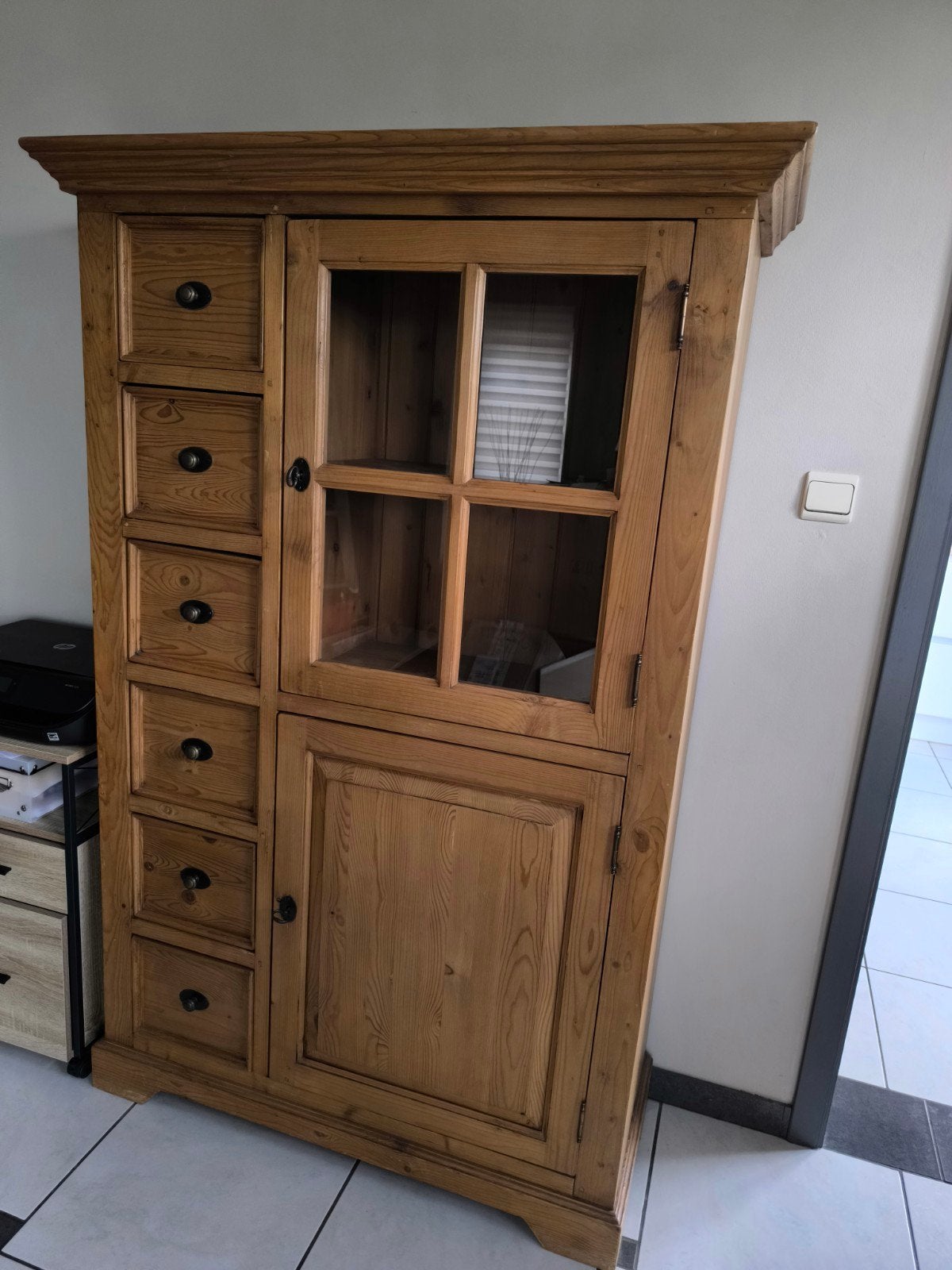 Vaisselier en Pin Massif, 25 à 50 cm, 100 à 150 cm, Utilisé, Campagne et cottage