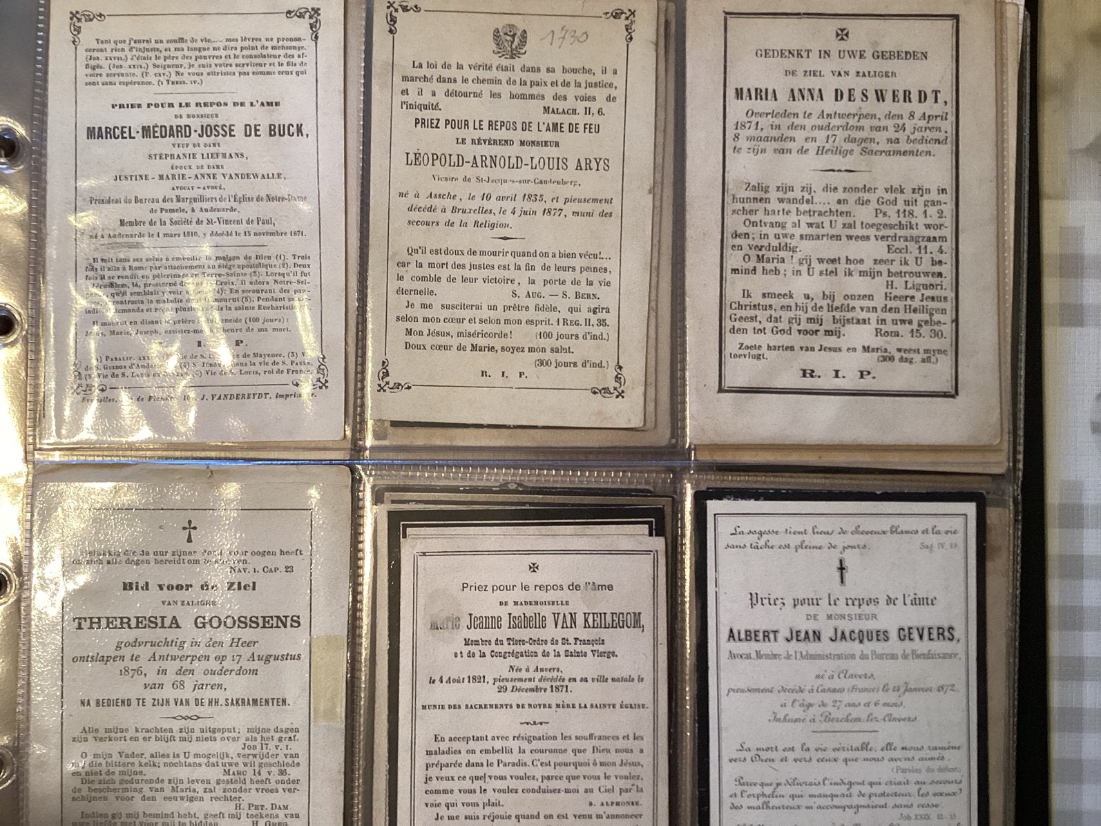 Doodsprentjes, overleden tussen 1870/ 1879, Belgie heel mooi, Verzamelen, Bidprentjes en Rouwkaarten, Ophalen of Verzenden, Rouwkaart