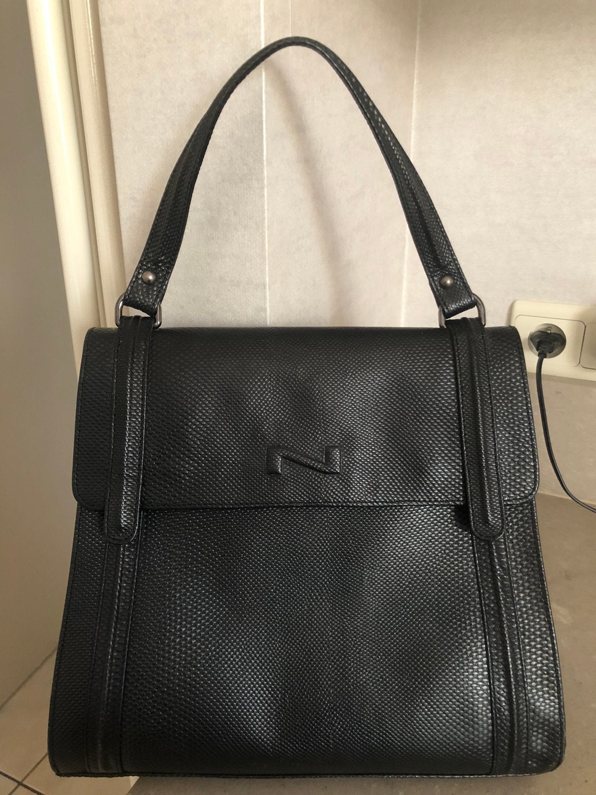 Handtas Nathan-Baume zwart, Handtassen en Accessoires, Ophalen, Zo goed als nieuw, Zwart, Handtas