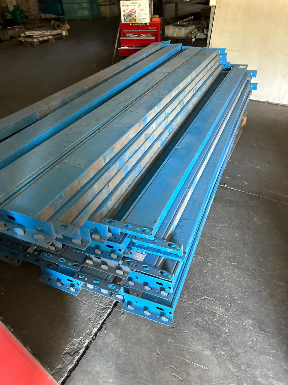 Lisse en metal 3m rack palette étagère stockage, Articles professionnels, Enlèvement