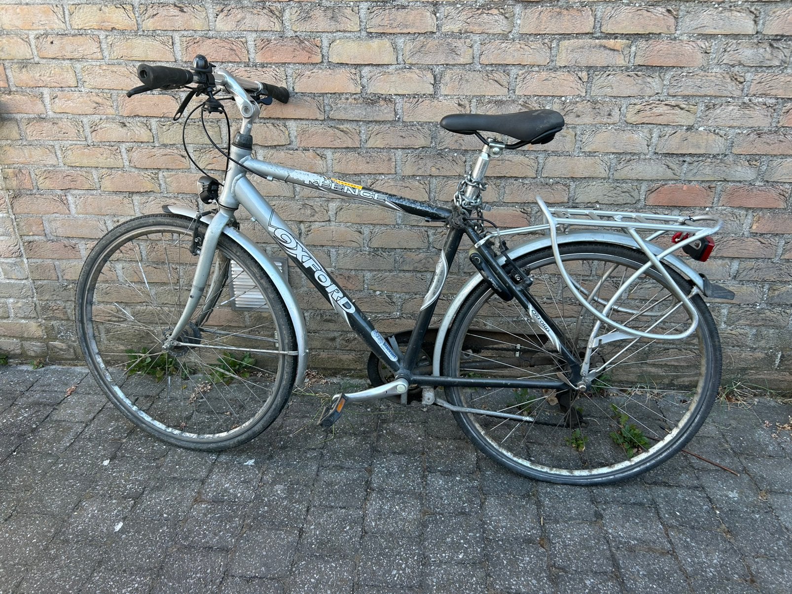 Herenfiets oxford grijs, Autres marques, Frein sur jante, Moins de 10 vitesses, Enlèvement