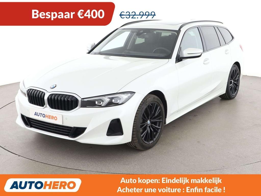 BMW 3 Serie 318 318d Mild-Hybrid (bj 2022, automaat), Auto's, Automaat, Wit, Leder, 150 pk