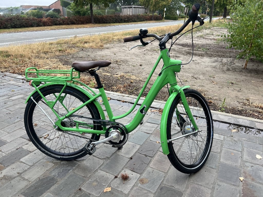 Prachtige appelgroene meisjesfiets (8-12 jaar) maat 37, Ophalen, Versnellingen, Zo goed als nieuw, 20 inch