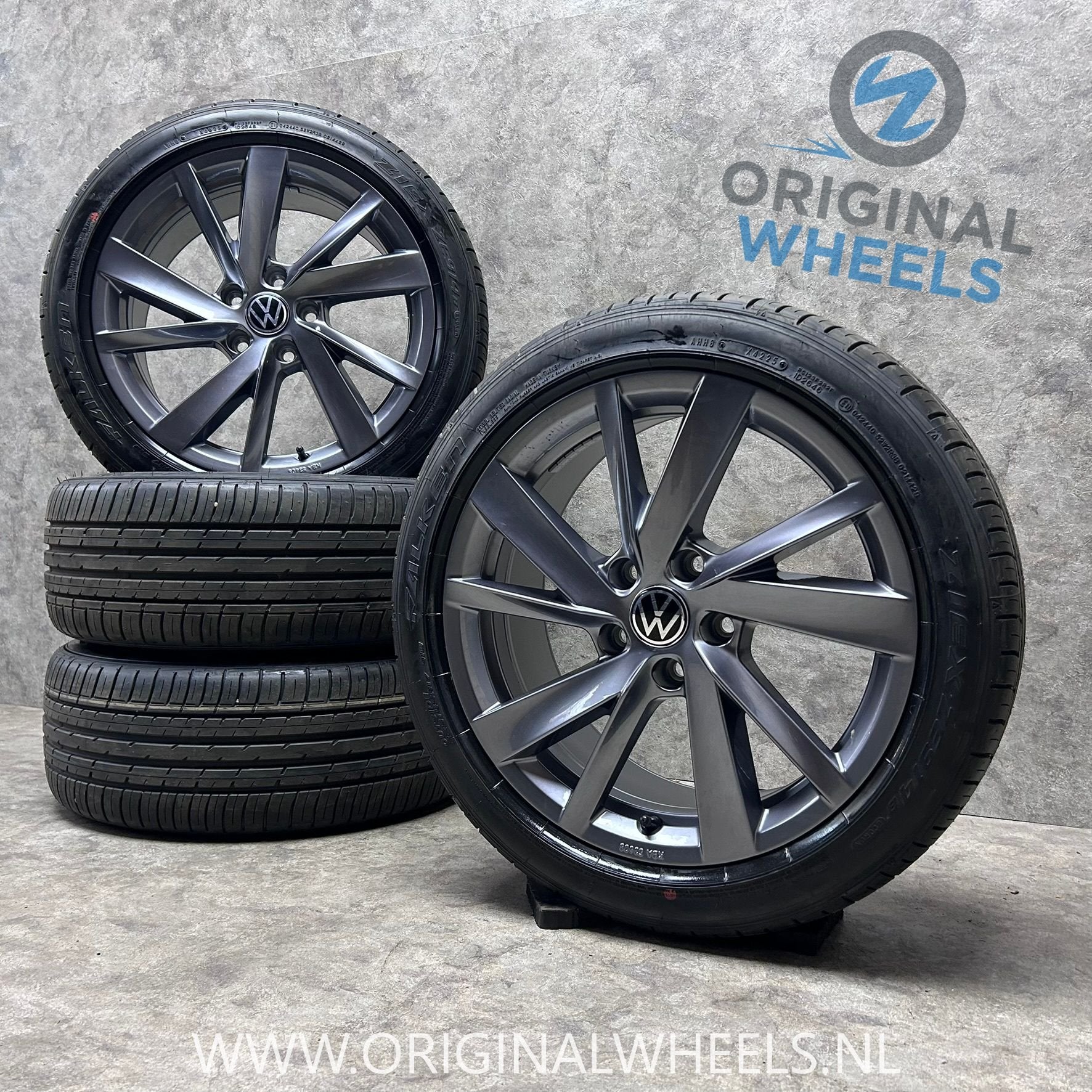 17 inch originele Gavia velgen + zomerbanden Volkswagen Golf, Gebruikt, -, -, Banden en Velgen