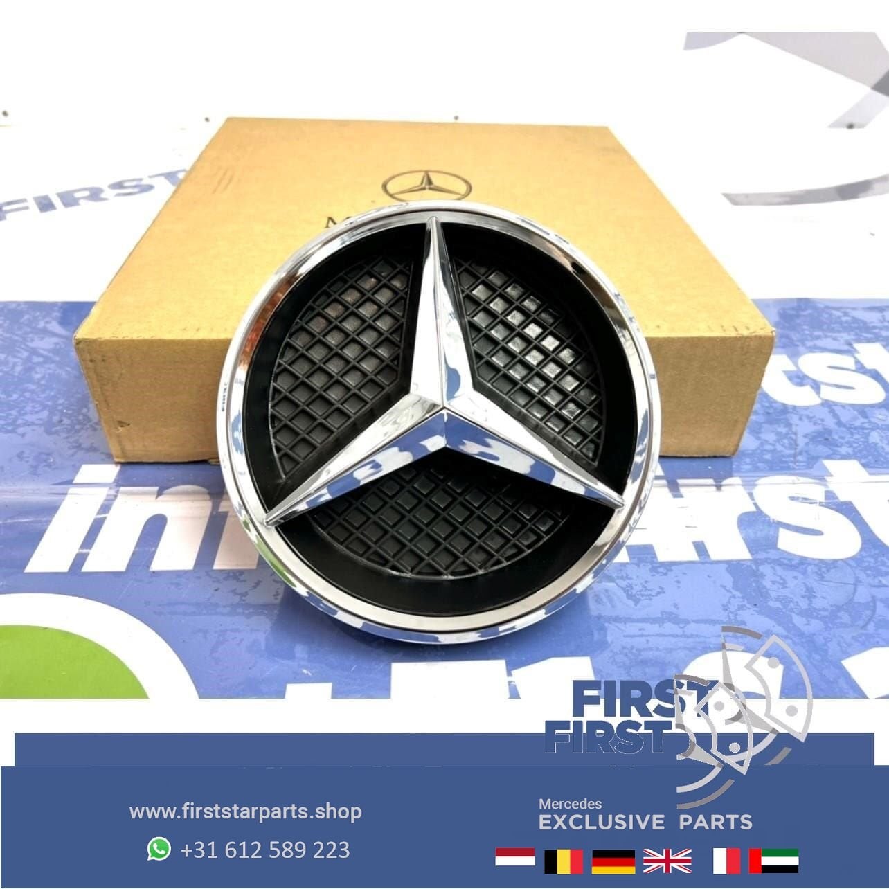 Mercedes STER CHROOM GRIL EMBLEEM W176 W246 W117 W156 W205 W, Utilisé, -, -, Enlèvement ou Envoi