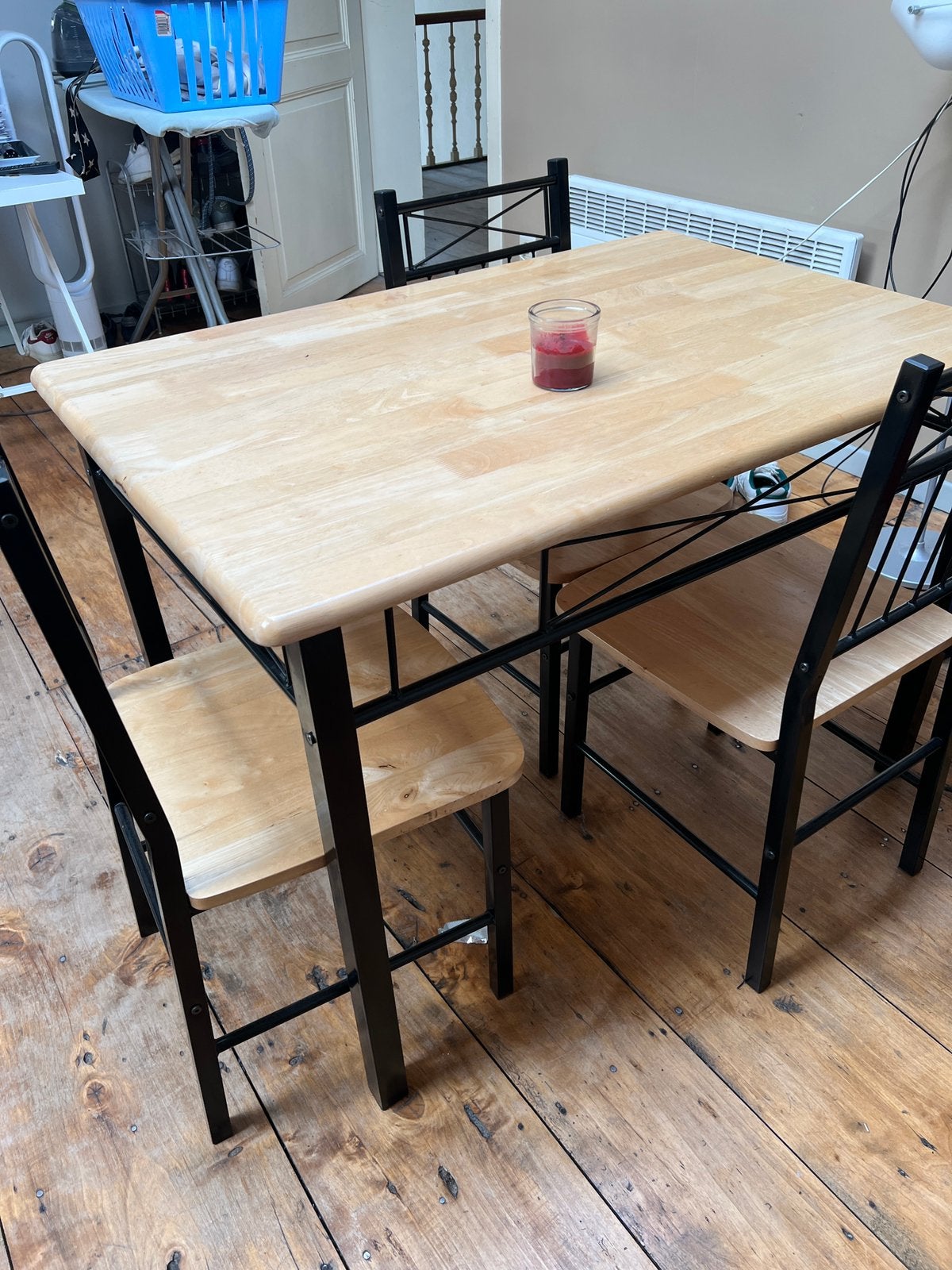 Table et chaises bois/fer forgé, Enlèvement, Utilisé