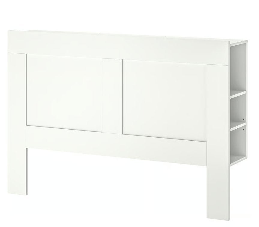 Ikea Brimnes hoofdeinde 180cm, Huis en Inrichting, Ophalen, Gebruikt, Wit, Tweepersoons