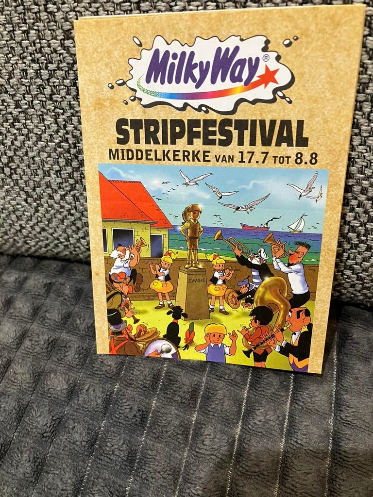 Vintage jommeke flyer programma stripfestival middelkerke, Ophalen of Verzenden, Zo goed als nieuw
